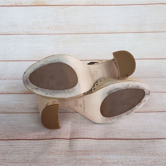 Leon Max/Max Studio Heap Kid Suede Ankle Strap Block Heel Pumps - Picture 10 of 15